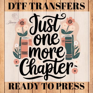 Retro Book Lover DTF Transfer: Ready to Press Heat Transfer Decal