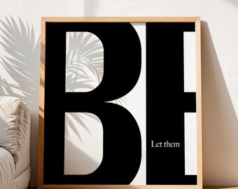 Let them theory print | SIX COLORS INCLUDED | Mel Robbins poster | Self love print | Inspirational wall decor | Affirmation print | Download
