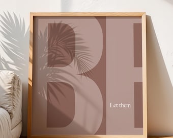 Let them theory print | Mel Robbins poster | Self love print | Inspirational wall decor | Affirmation print | Printable quote | Download