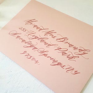 Indirizzamento buste calligrafiche personalizzate - Stile Bronte