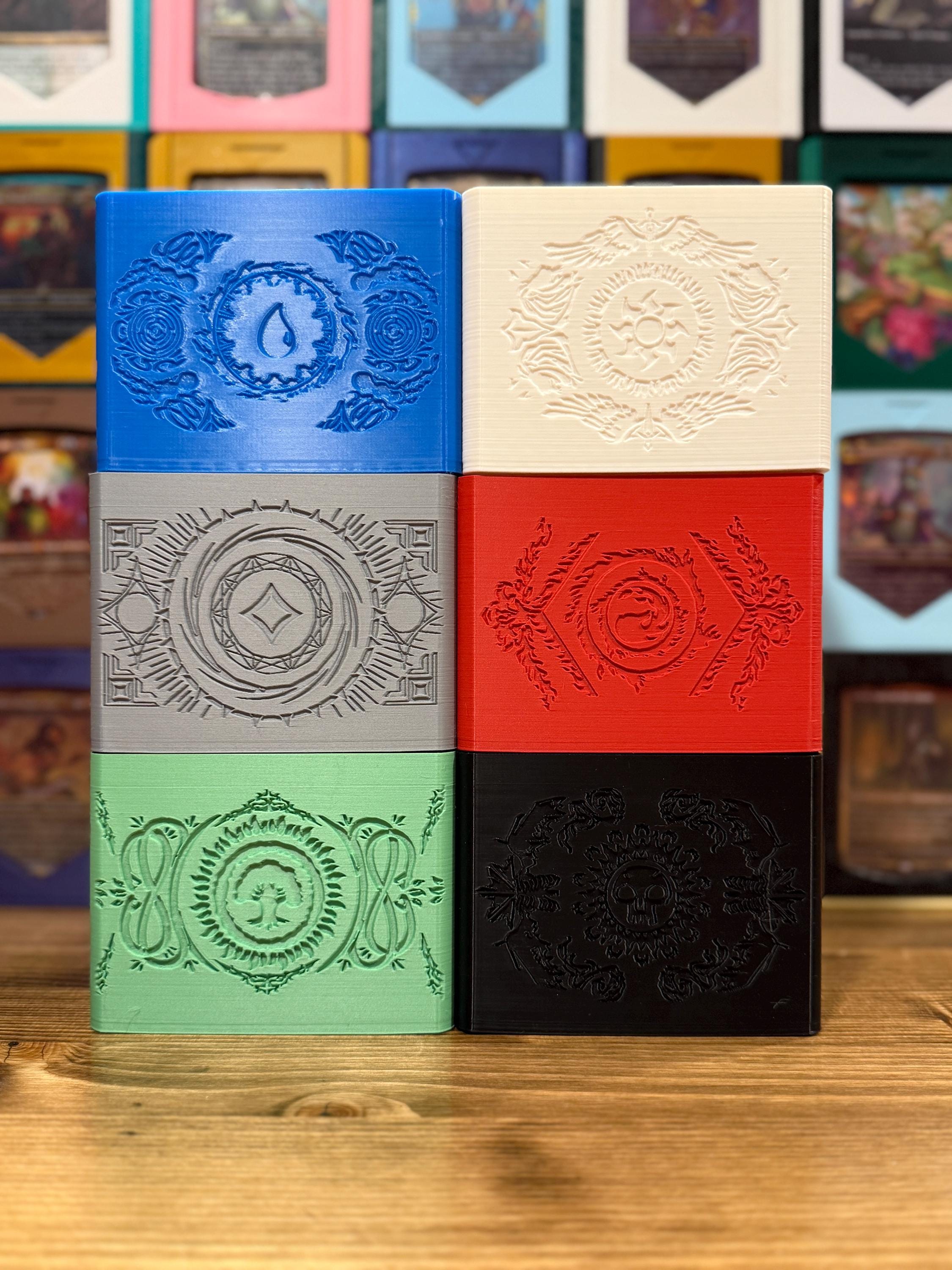 3D Printed MTG Deck Box: Colorless Design With Commander Display - Etsy