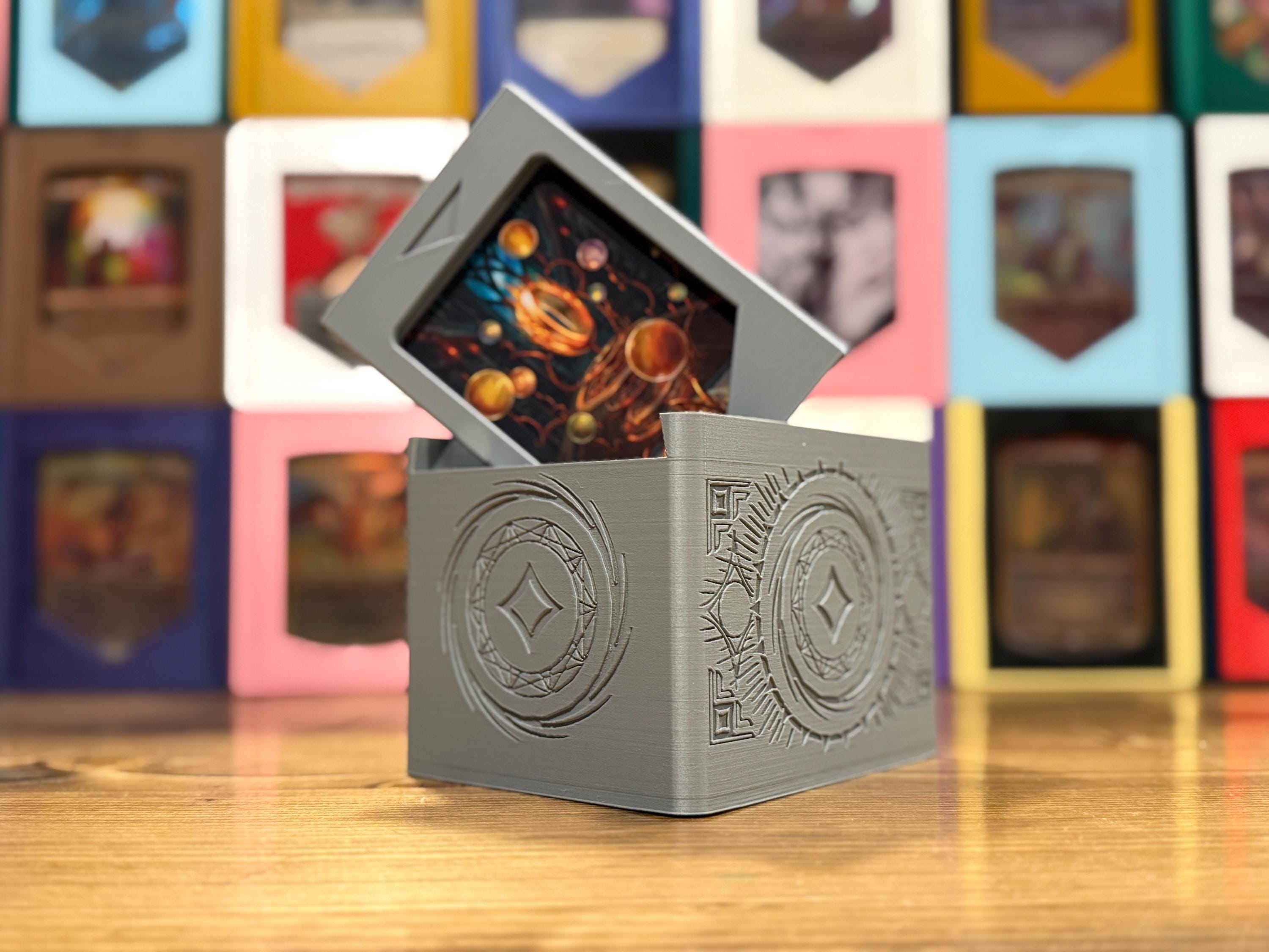 3D Printed MTG Deck Box: Colorless Design With Commander Display - Etsy