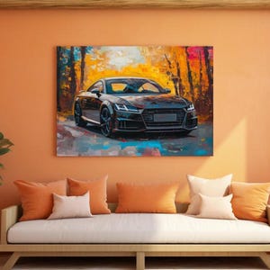 Tableau D'Art Personnalisé LUXE AUDI - Avec Cadre Et Monture - Neuf