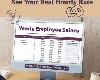 Stundenlohn Rechner | Freelance Salary & Income Tracker | Google Sheets