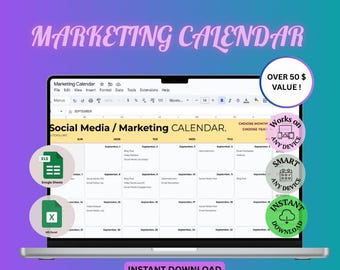 Marketing Calendar Template Content Plan For Any Year
