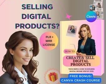 Digital Product Business Starter Kit: PLR, MRR Canva-sjablonen