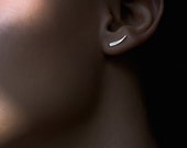 Rose Gold Stud Earrings. Mini Tusk.