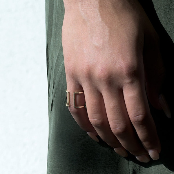 Open Square Profile Ring