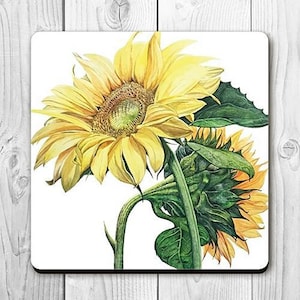 Dessous de verre tournesol