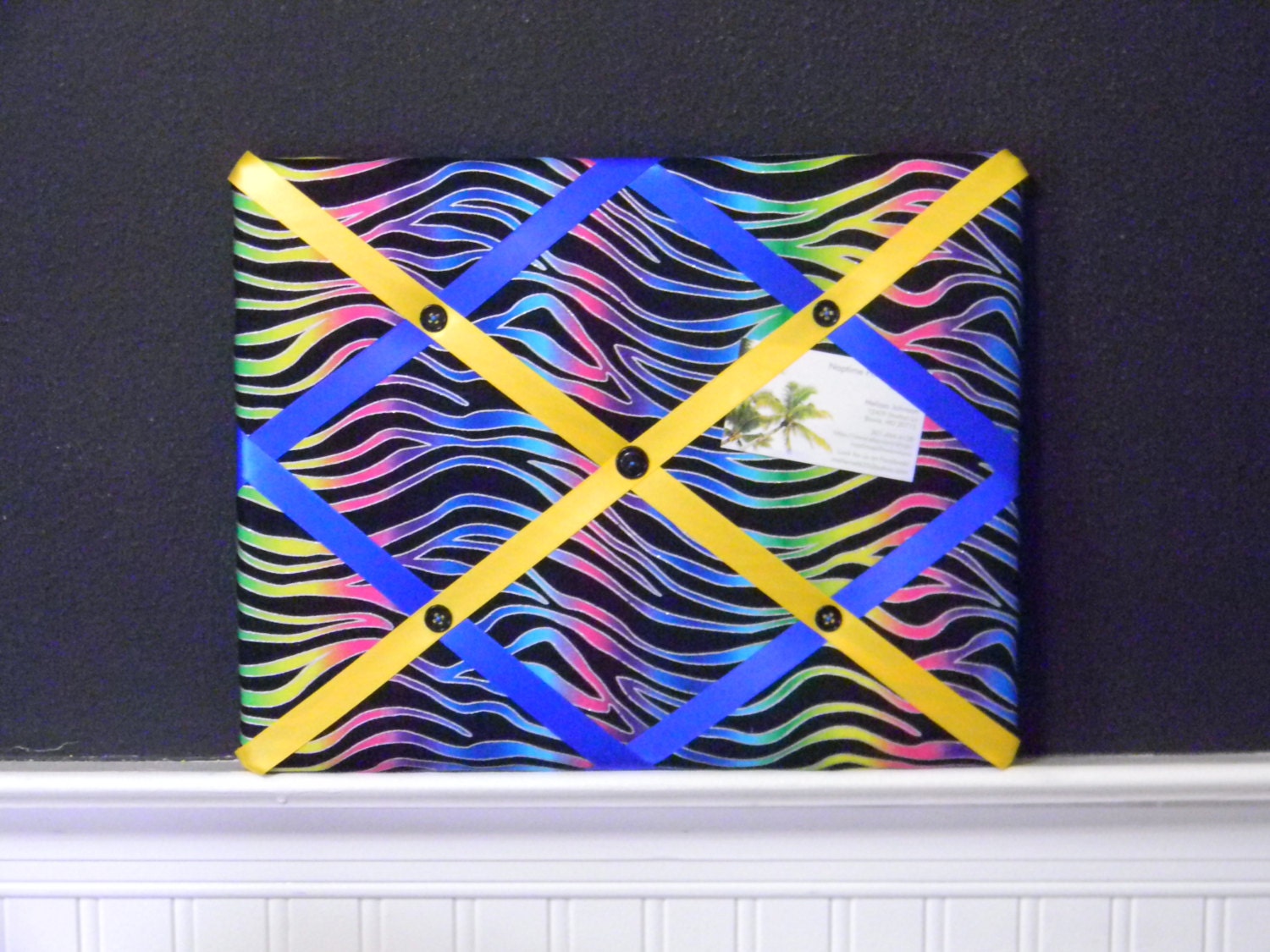 11 x 14 Multi Colored Zebra Memory Board Etsy