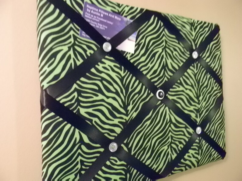 11 X 14 Green Zebra Memory Board Etsy