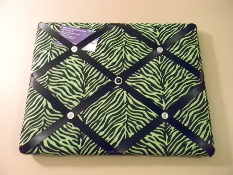 11 X 14 Green Zebra Memory Board Etsy