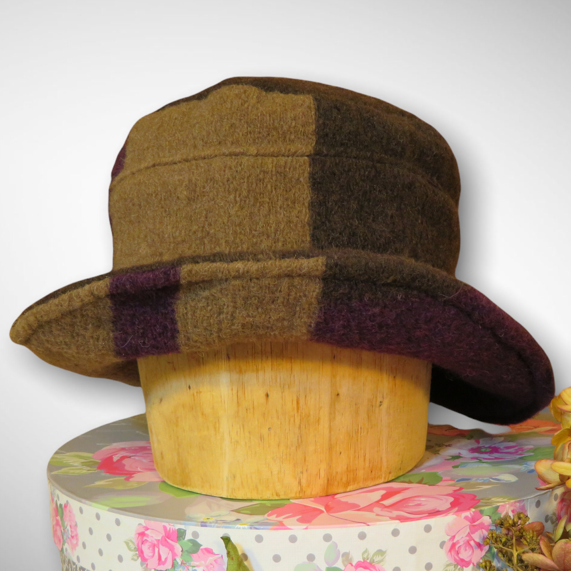 Boiled Wool Cloche Style Winter Hat 