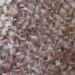 Brushed cotton warm blushpink and brown handwoven shawl petite 3 season one one of a kind image 6