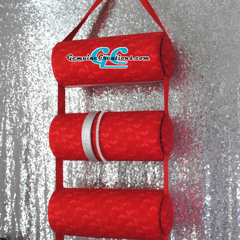 Headband Holders Standing or Hanging Storage Petal Fabric Woman's Hairband Display Ladies Hair Accessory Organizer Red
