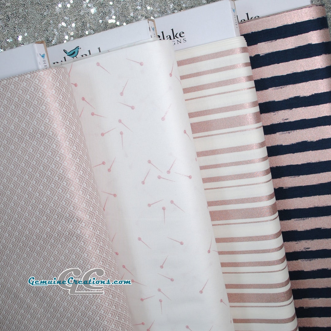 Metallic Sparkle Rose Gold Fabric by Riley Blake Yard or Fat Quarter