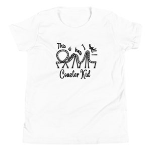 Roller Coaster T-shirt, Youth Short Sleeve T-Shirt, Kids Amusement Park Shirt, Roller Coaster Tee image 3