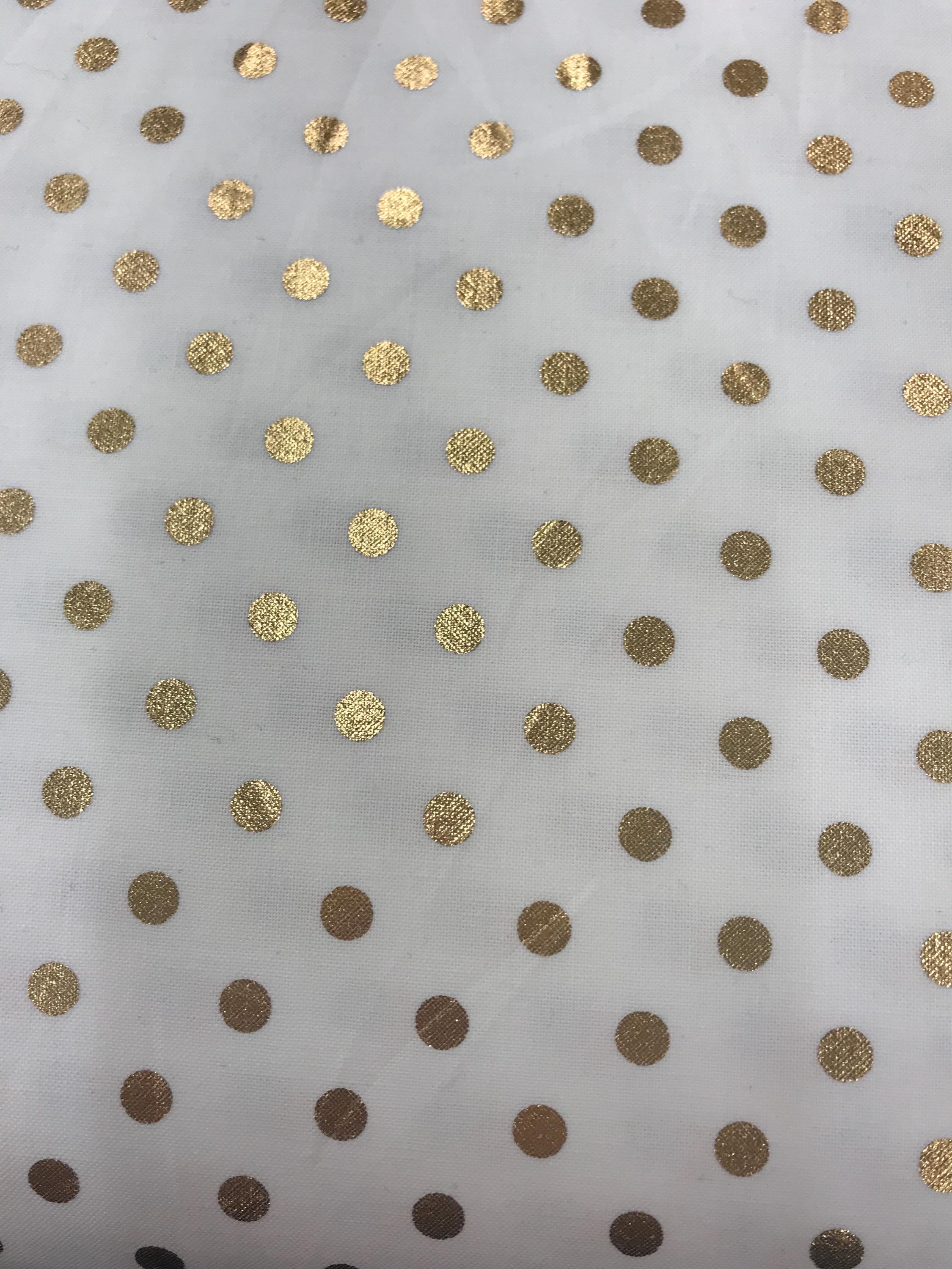 Etsy Handmade Extra Large 4-tier Headband Organizer- Gold Polka-Dot- Like New! Custom Polka Dot Fabric Headband Holder | Hanging or  main image 4
