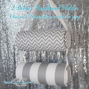 Grey & White Headband Storage, Standing Hairband Display, Ladies Hair Accessory Organizer, Women&#39;s Headband Holder