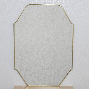 Handmade Brass Wall Mirror – Irregular Antique Brass Mirror, Bathroom Vanity Mirror, Vintage Brass Frame Mirror, Custom Size & Finish