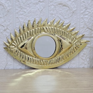 Eye Mirror Mini Boho Brass Mirror Moroccan Mirror Gold mirror Handmade Mirror Vintage