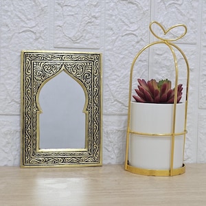 Moroccan Brass Mirror - Handmade Brass Mirror - Door Brass Mirror