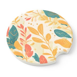 Floral Soapstone Car Coaster, Cute Car Accessories, Auto Decor, Car Decor, Boho Chic Car Must-Haves