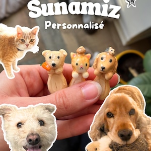 Personnalisation Animal de Compagnie en Sunamiz, figurine de téléphone, décoration téléphone fait main en pâte polymère