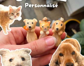 Personalized pet charm by Sunamiz, phone figurine, handmade polymer clay phone decoration