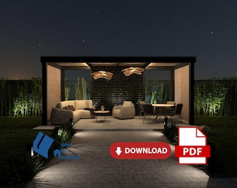 Pergola Plans 10x20 Garten – DIY Holz Pergola Garten Blueprint PDF, Modernes Pergola Terrasse Design & Einfacher DIY Garten Plan