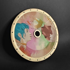 Vinile decorativo Timebomb / Decorazione da parete Powder Jinx x Ekko / Fanart del disco musicale Arcane