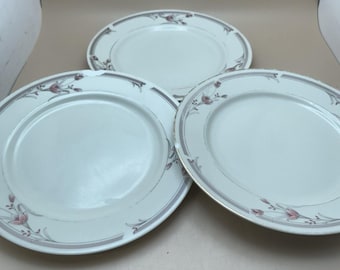 Juego de 3 platos de ensalada Vintage Sango Regency Collection "Heather" de 19 cm (Ver descripción).