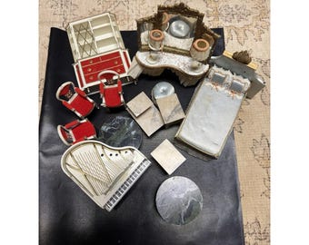 Vintage Ideal Petite Princess Fantasy Dollhouse Furniture Lot 15 Pieces