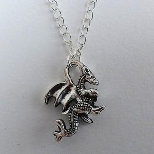 Dragon Necklace, Gothic Fantasy Chain Necklace, Handmade
