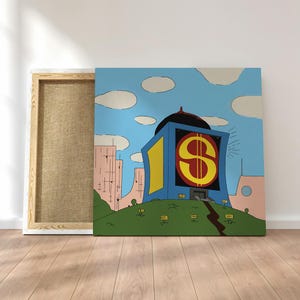 Zio Paperone Deposito Arte - Scrooge Money Bin Canvas - Luxury Wall Art - Pop Art - Contemporary Inspired Painting - Office & Home Decor