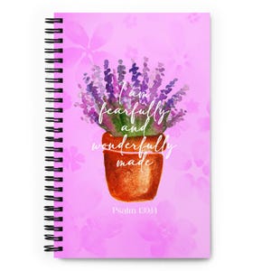 Fearfully and Wonderfully Made Notebook – Bible Verse Journal, Christian Notebook