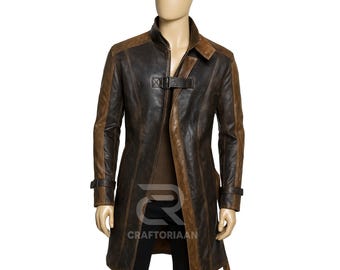 Cappotto in pelle Watch Dogs Aiden Pearce Gamer Cosplay Coat