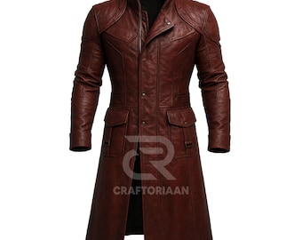 Men handmade Peter Quill inspire Coat, Star Lord Cosplay Costume, Handmade Leather Coat GOG cosplay, Gamer Cosplay Costume best Gift For him
