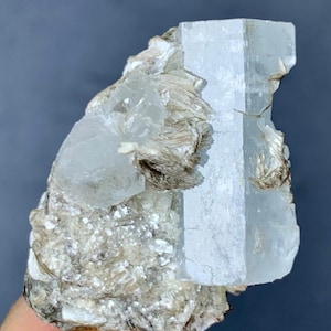 15g Aquamarine Crystal Specimen with Muscovite - Natural Mineral from Pakistan