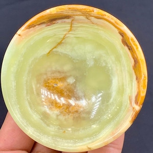 110g Beautiful Handmade Onyx Bowl - Natural Stone Decor from Pakistan