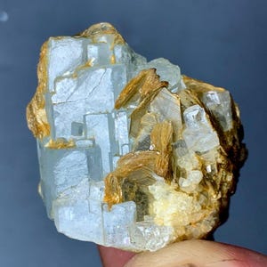 25g Aquamarine Crystal Specimen with Muscovite - Natural Blue Beryl from Pakistan