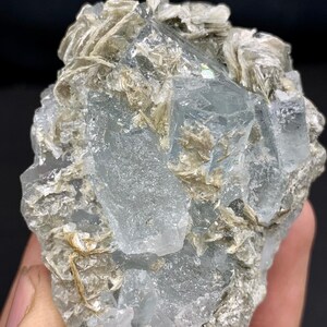 95g Stunning Aquamarine Crystal Specimen With Muscovite
