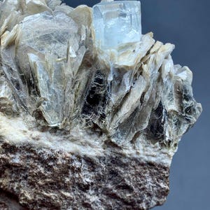 265g Beautiful Aquamarine Crystal Specimen With Muscovite From Pakistan