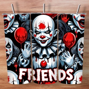 Halloween Tumbler Wrap, Halloween Horror Characters Tumbler Design Png, Spooky 20oz Tumbler Png, Horror Movie Tumbler Wrap, Digital Download