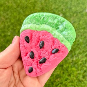 2 Fake Watermelon Cookies, Faux Cookies, Fake Cookies, Faux Sweets, Fake Sweets, Tiered Tray Decor, watermelon decor, watermelons