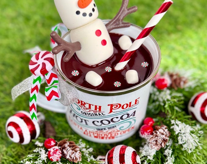 Faux Hot Chocolate Mug: Christmas Tiered Tray Decor