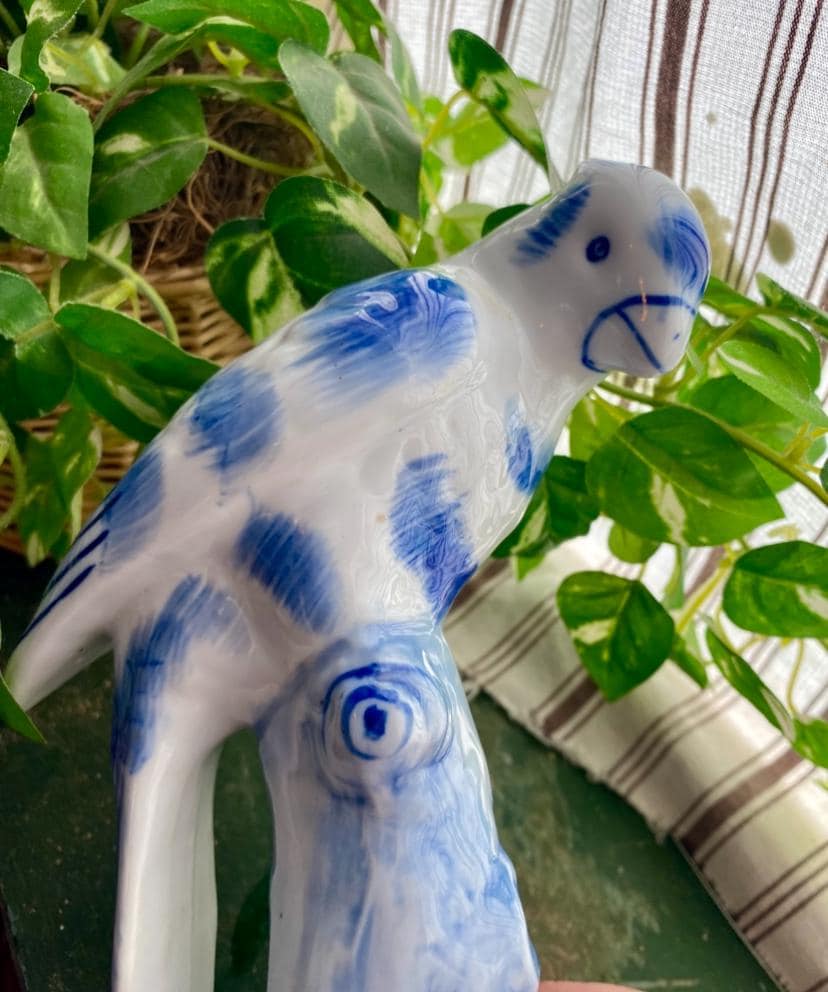 Vintage Blue Bird Figurine - Etsy