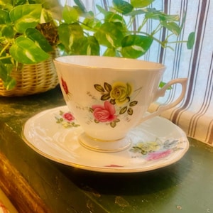Rose China Tea Cup & Saucer