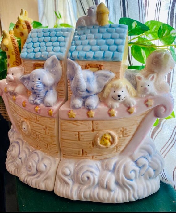 Vintage Noah's Ark Book Ends