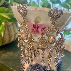 Swarovski Crystal and Pearl Wedding Earrings